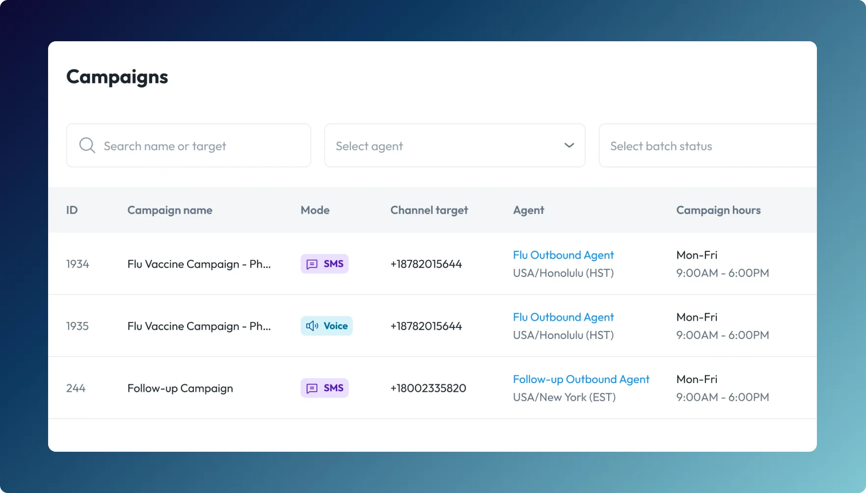 Outbound SMS Campaigns
