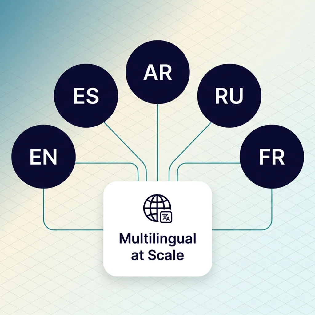 Multilingual support showing languages available for AI agents