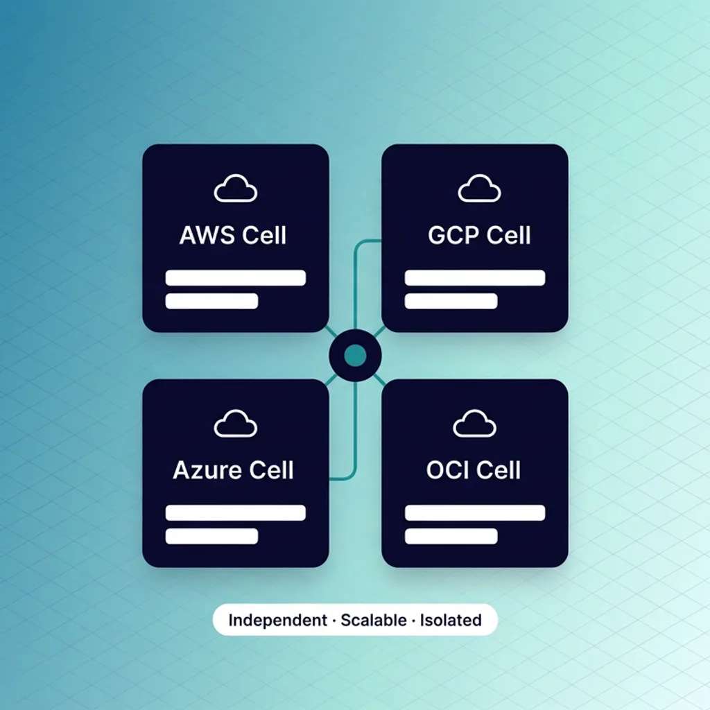 Cellular architecture diagram for isolated, fault-tolerant agent workloads